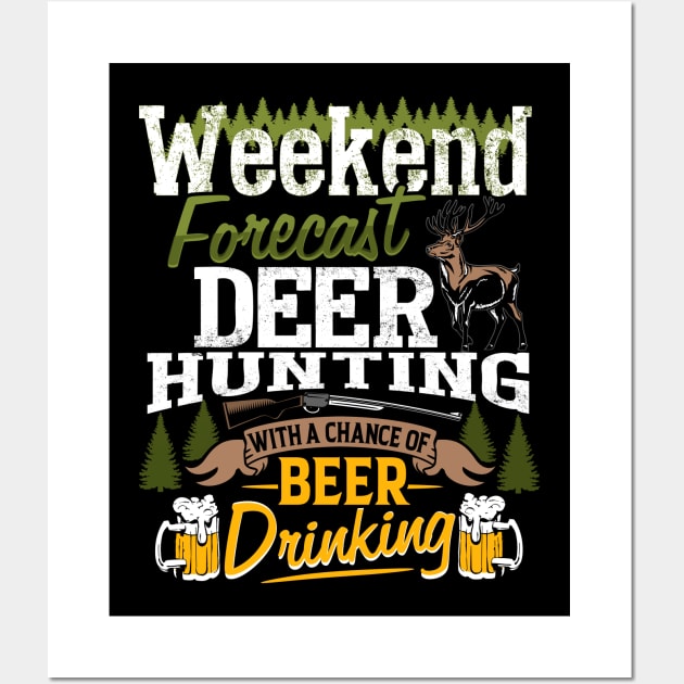 Funny Deer Hunting Wall Art by Jandjprints